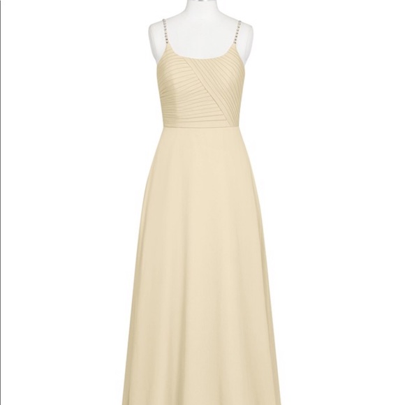 Size 18 Azazie Champagne dress. Never worn. - Picture 4 of 7